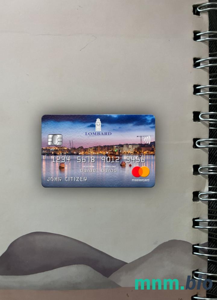 Malta Lombard bank wygląd zdjęcia mastercard skan PSD + zdjęcie